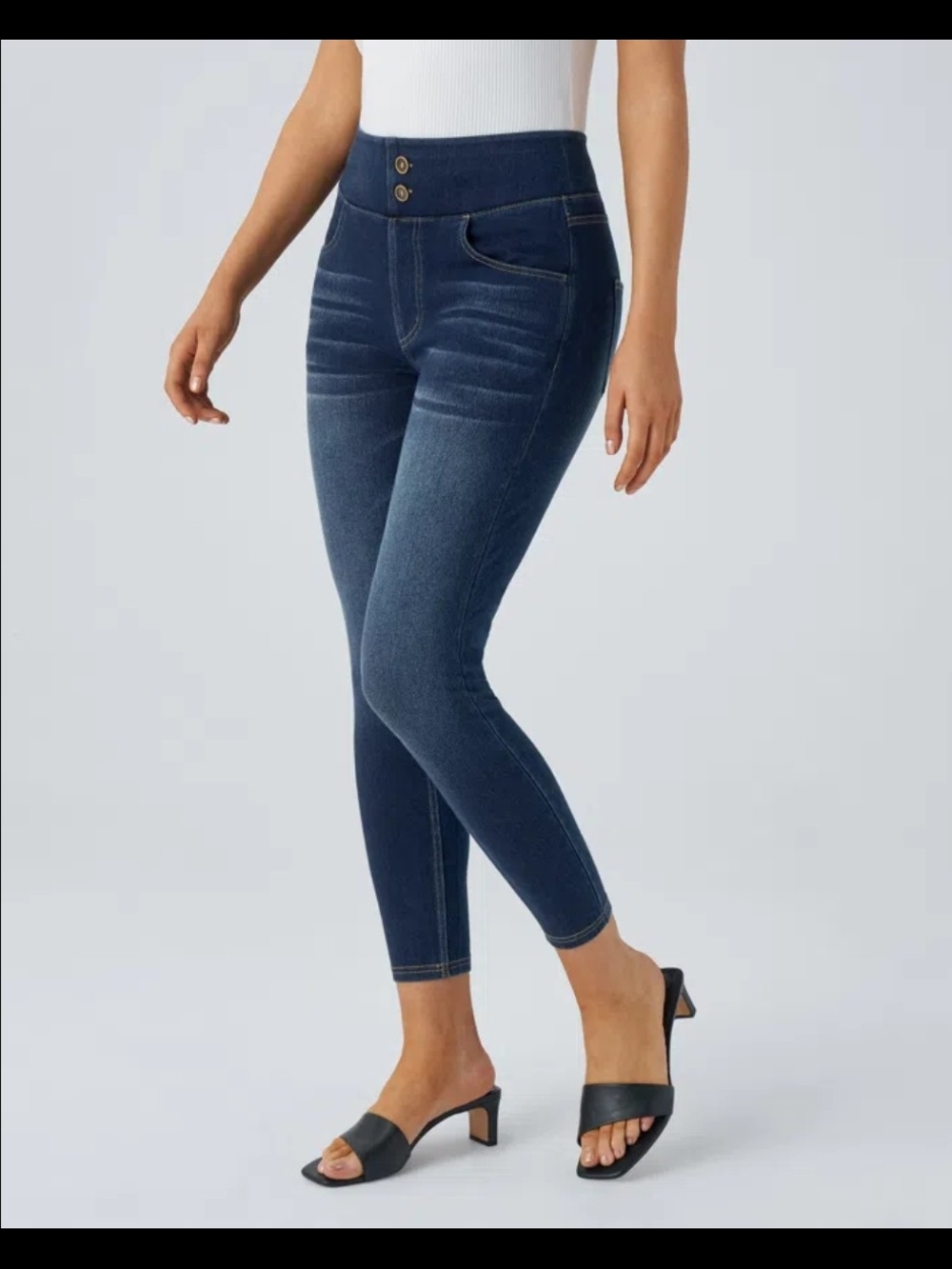 NWT Size XL HALARA Dark Blue High-Rise Ankle Jeggings